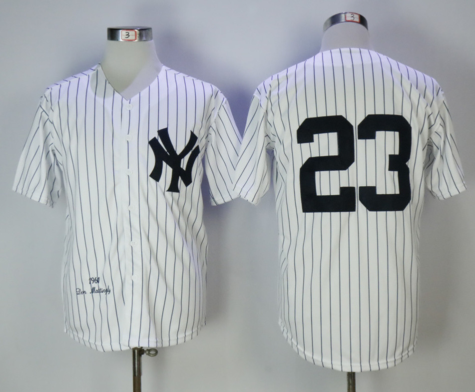 Yankees 23 Don Mattingly White 1961 Mitchell & Ness Jersey