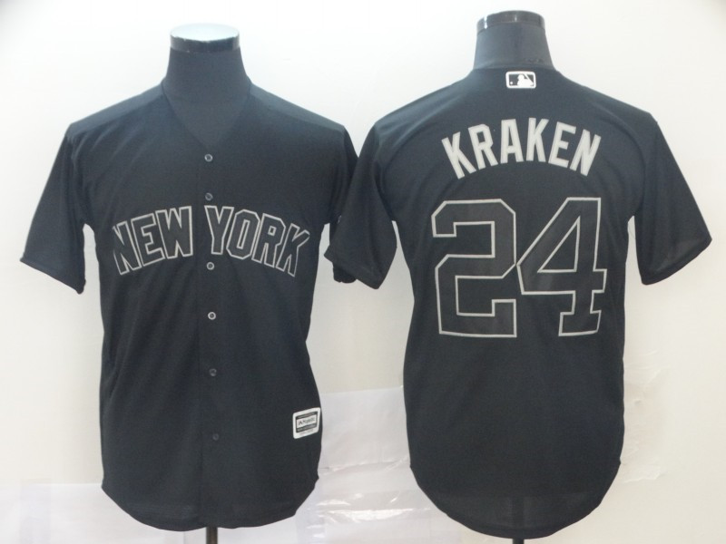Yankees 24 Gary Sanchez Kraken Black 2019 Players' Weekend Player Jersey