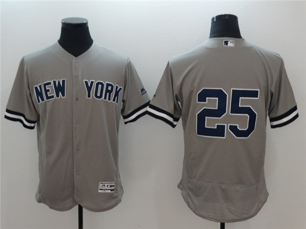 Yankees 25 Gleyber Torres Gray Flexbase Jersey