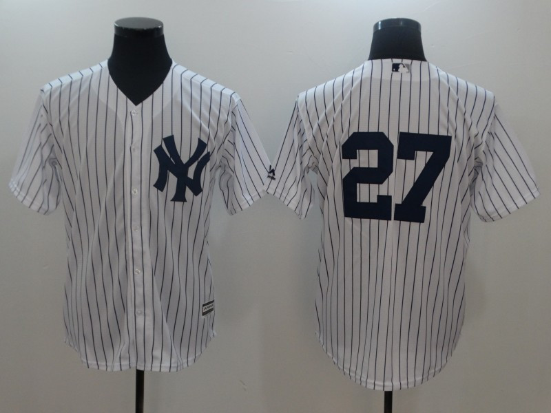 Yankees 27 Giancarlo Stanton White New Cool Base Jersey