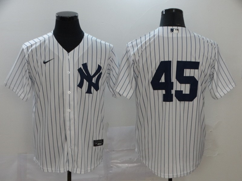 Yankees 45 Gerrit Cole White 2020 Nike Cool Base Replica Player Jersey