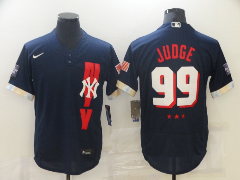 Yankees 99 Aaron Judge Navy Nike 2021 MLB All Star Flexbase Jersey