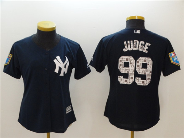 Yankees 99 Aaron Judge Navy Women 2018 Spring Training Cool Base Jersey