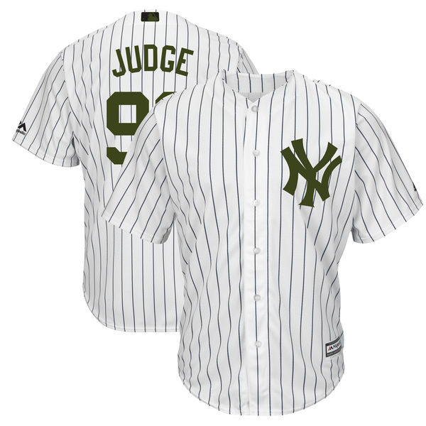 Yankees 99 Aaron Judge White 2018 Memorial Day Cool Base Jersey