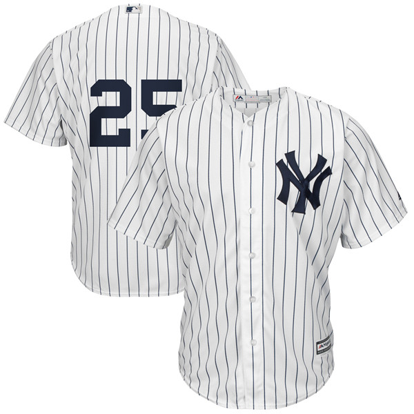 Yankees Gleyber 25 Torres White Cool Base Jersey