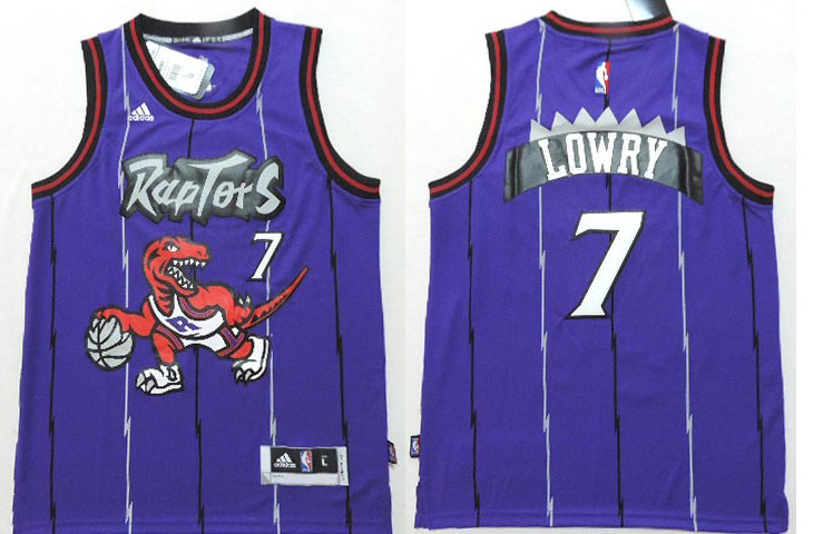 Youth  NBA Toronto Raptors 7 Kyle Lowry New Revolution 30 Swingman Soul Throwback Purple Youth Jersey