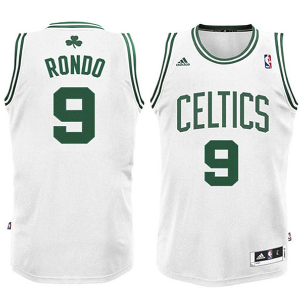 Youth Boston Celtics 9 Rajon Rondo Revolution 30 Swingman White Jersey