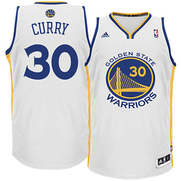 Youth Golden State Warriors 30 Stephen Curry Revolution 30 Swingman Home White Jersey