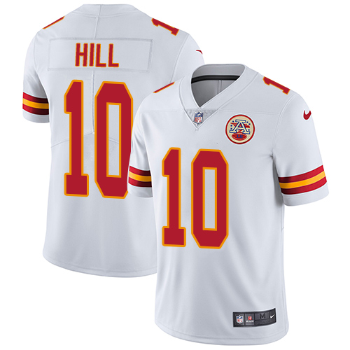 Youth Limited Tyreek Hill White Jersey Vapor Untouchable Road #10 NFL Kansas City Chiefs 