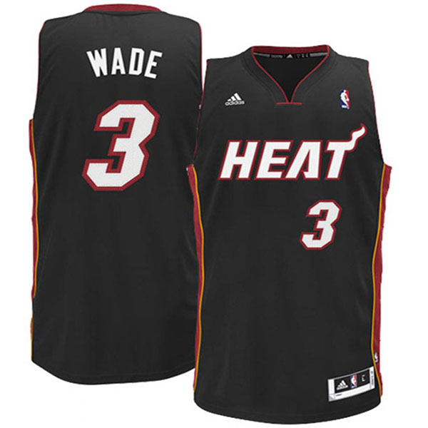 Youth Miami Heat 3 Dwyane Wade Revolution 30 Black Swingman Jersey