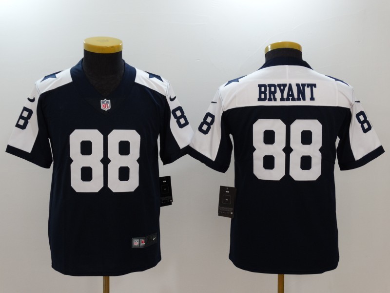 Youth  Dallas Cowboys #88 Dez Bryant 2017 Vapor Untouchable Limited Navy Blue Throwback Alternate NFL Jersey