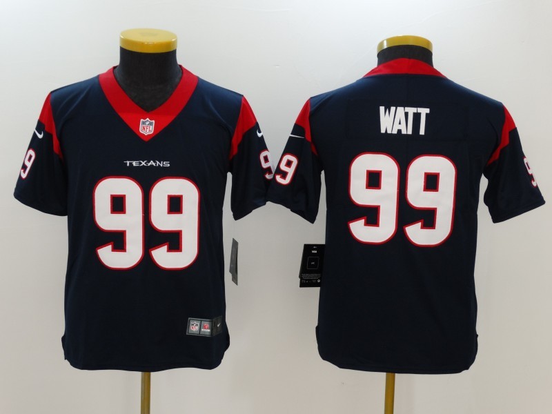 Youth  Houston Texans 99 J.J Watt Blue 2017 Vapor Untouchable Limited Stitched Jersey