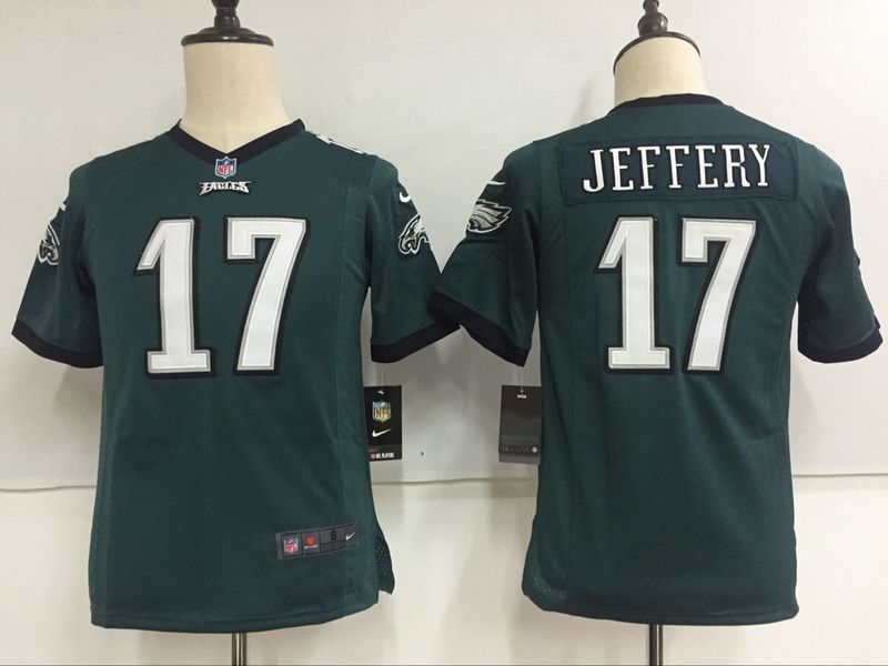 Youth  Philadelphia Eagles #17 Alshon Jeffery Green Limited Stitched Jersey