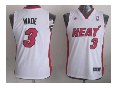 Youth nba miami heat 3 wade white revolution 30 swingman