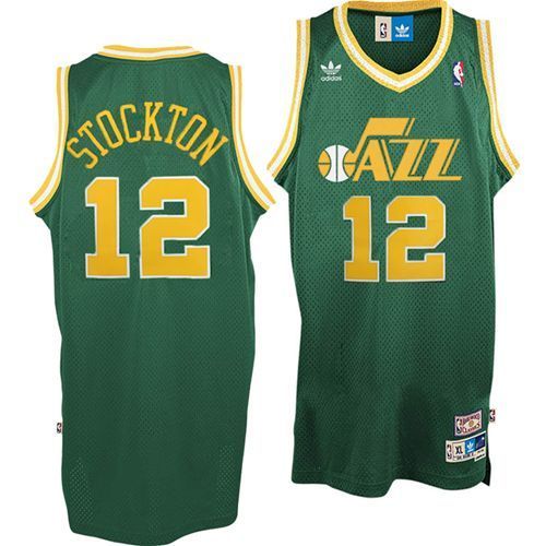 Utah Jazz #12 John Stockton Hardwood Classics Swingman Jersey