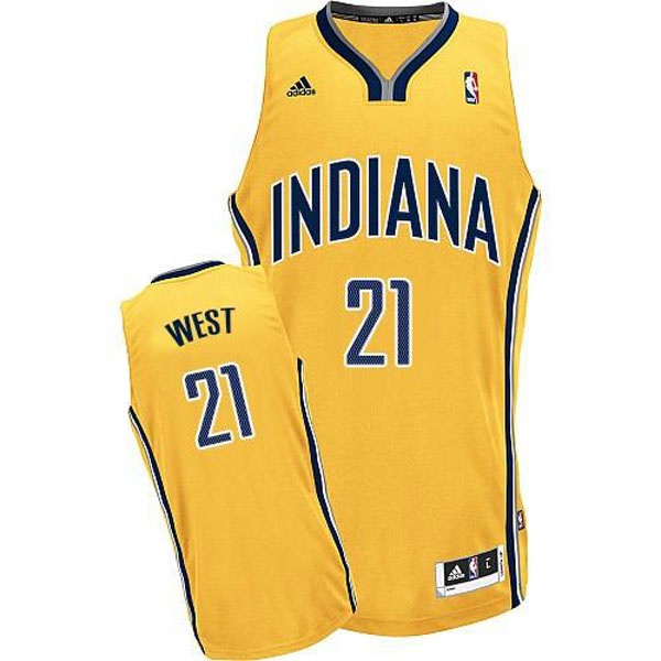 Indiana Pacers #21 David West Revolution 30 Swingman Alternate Yellow Jersey
