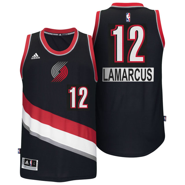 Portland Trail Blazers #12 LaMarcus Aldridge 2014 Christmas Day Big Logo Swingman Jersey