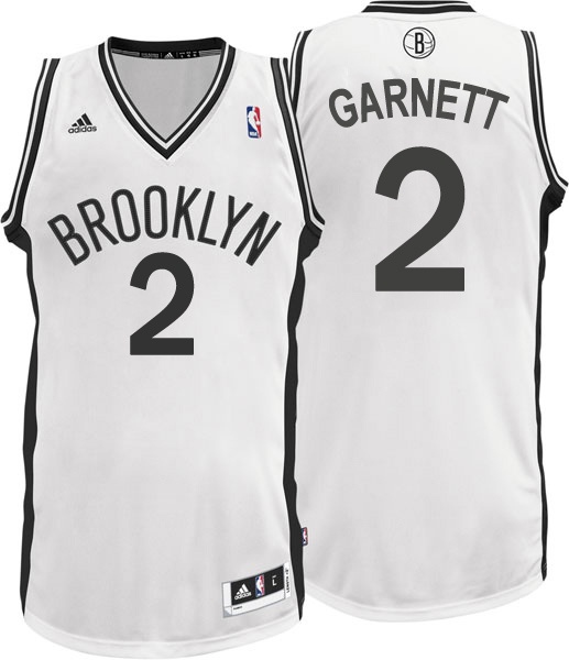 Brooklyn Nets #2 Kevin Garnett Revolution 30 Swingman Home White Jersey