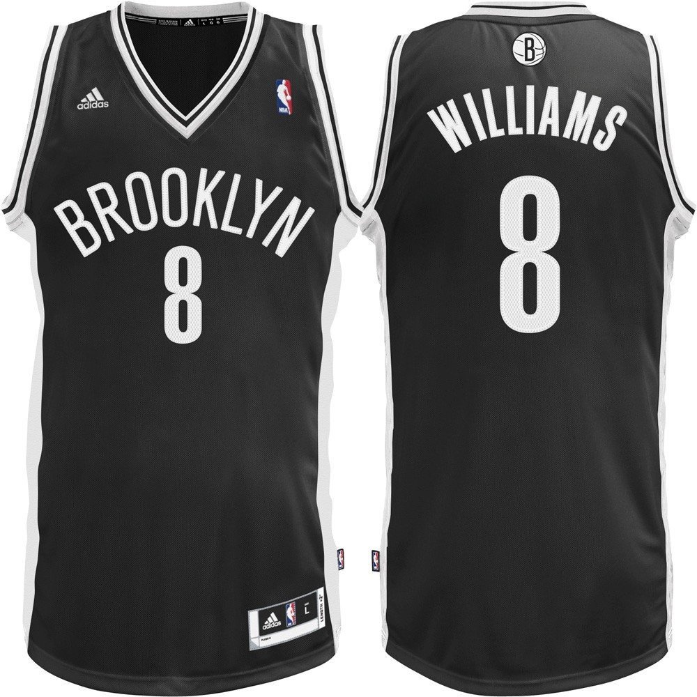 Brooklyn Nets #8 Deron Williams Revolution 30 Swingman Road Jersey