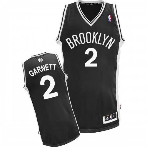 Brooklyn Nets #2 Kevin Garnett Revolution 30 Swingman Black Road Jersey