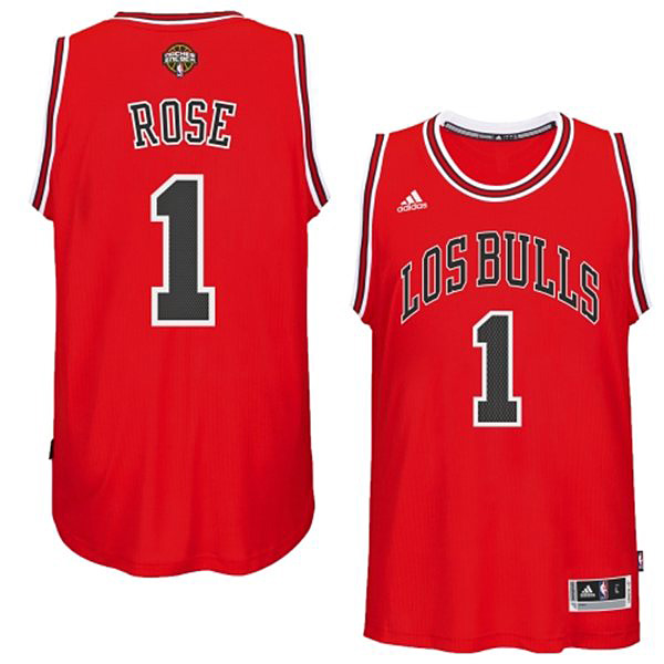 Chicago Bulls #1 Derrick Rose 2014 15 Noches Enebea Swingman Road Red Jersey