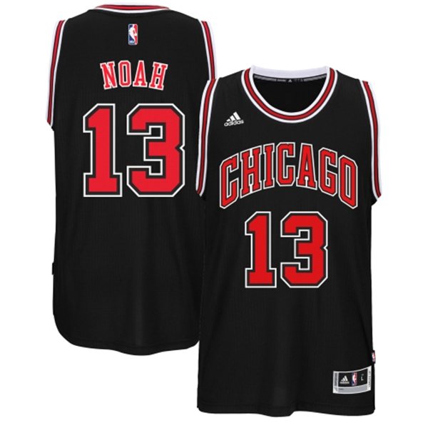 Chicago Bulls #13 Joakim Noah 2014 15 New Swingman Road Black Jersey