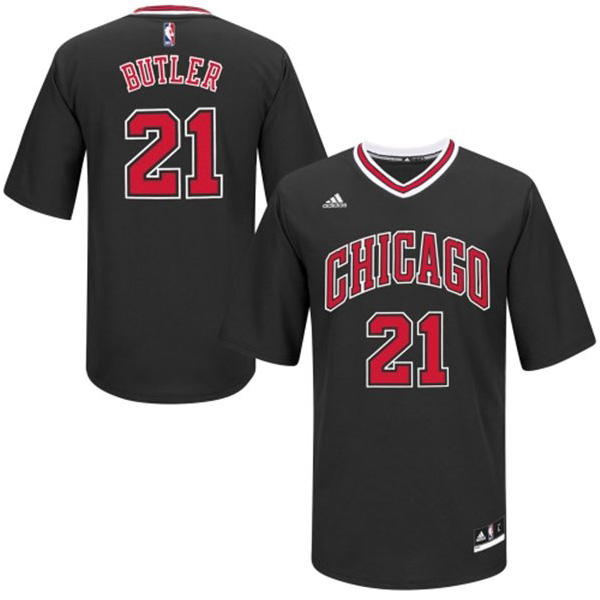 Chicago Bulls #21 Jimmy Butler 2015 Pride Swingman Black Short Sleeve Jersey