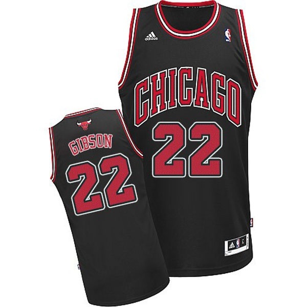 Chicago Bulls #22 Taj Gibson Revolution 30 Swingman Alternate Black Jersey