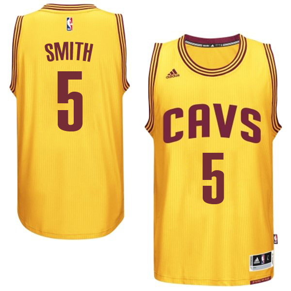 Cleveland Cavaliers #5 JR Smith 2014 15 New Swingman Alternate Gold Jersey
