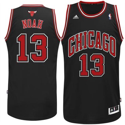 Joakim Noah Chicago Bulls Revolution 30 Swingman Black Jersey