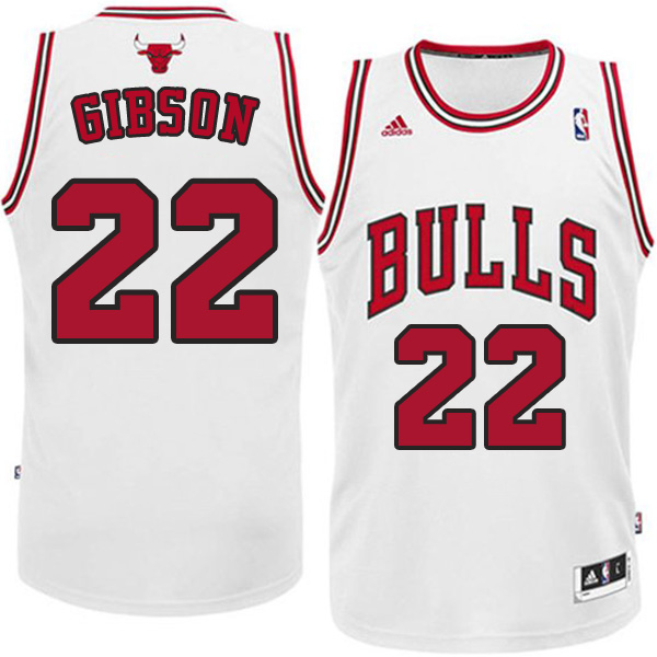 Chicago Bulls #22 Taj Gibson Revolution 30  Swingman Home White Jersey