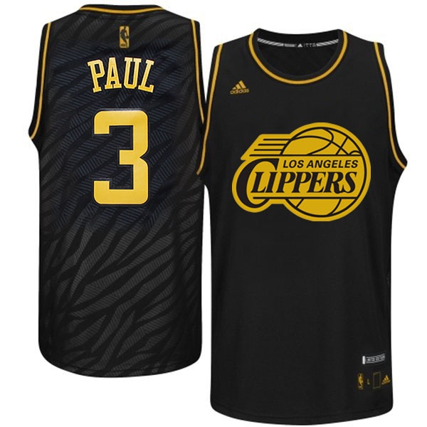 Los Angeles Clippers #3 Chris Paul Precious Metals Fashion Swingman Limited Edition Black Jersey