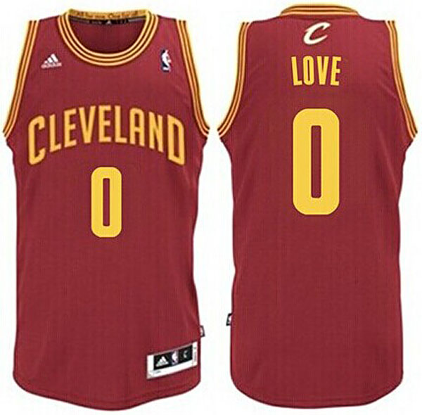 Youth Cleveland Cavaliers #0 Kevin Love Road Red Revolution 30 Swingman Jersey
