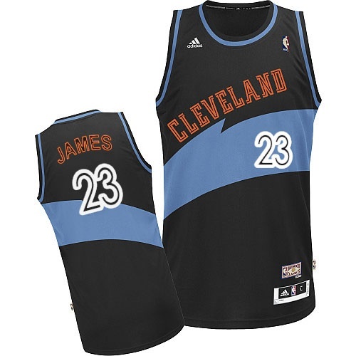 Cleveland Cavaliers #23 Lebron James Revolution 30 Swingman Retro Blue Jersey