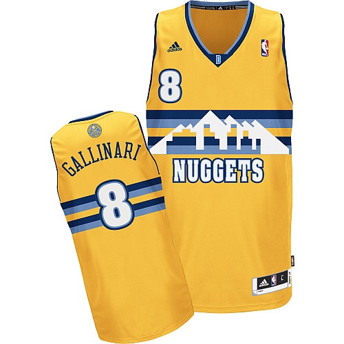 Denver Nuggets #8 Danilo Gallinari Revolution 30 Swingman Alternate Gold Jersey