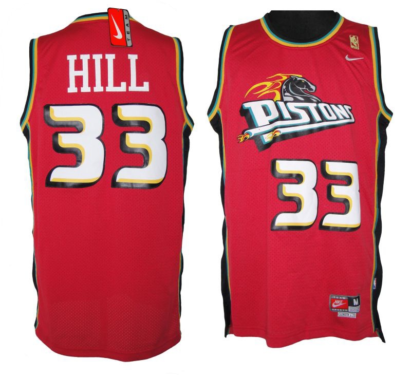 Detroit Pistons #33 Grant Hill Soul Swingman Red Jersey