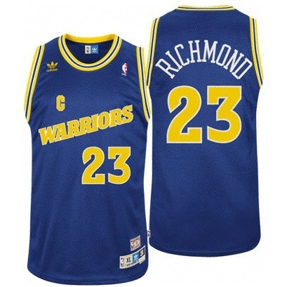 Golden State Warriors #23 Mitch Richmond Throwback Swingman Blue Jersey
