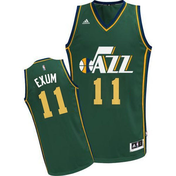 Utah Jazz #11 Dante Exum 2014 15 New Swingman Alternate Green Jersey