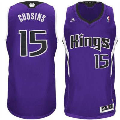 Sacramento Kings #15 DeMarcus Cousins Revolution 30 Swingman Road Purple Jersey