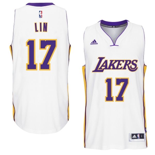 Los Angeles Lakers #17 Jeremy Lin 2014 15 New Swingman White Jersey