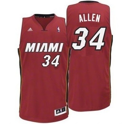 Miami Heat #34 Ray Allen Revolution 30 Swingman Red Jersey