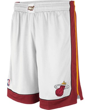 Miami Heat White Swingman Shorts