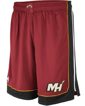 Miami Heat Road Red Swingman Shorts