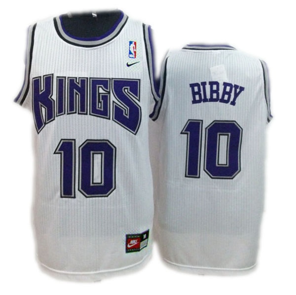 Sacramento Kings #10 Mike Bibby White Swingman Jersey