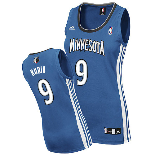 Minnesota Timberwolves #9 Ricky Rubio Women's Blue Jersey