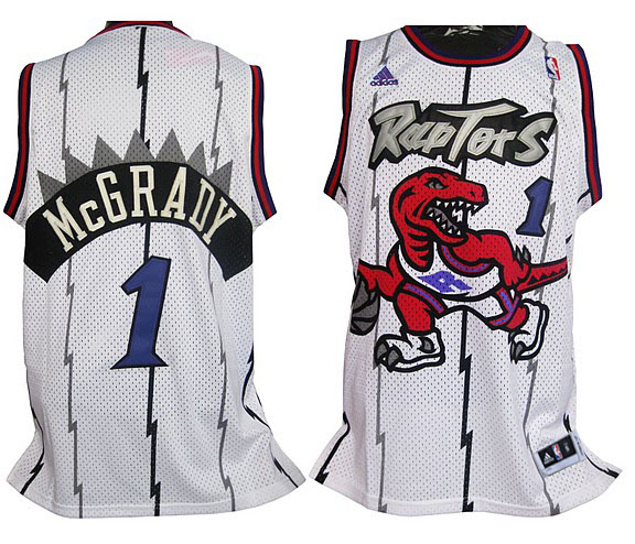 Toronto Raptors #1 Tracy McGrady Soul Swingman Stitched White Jersey