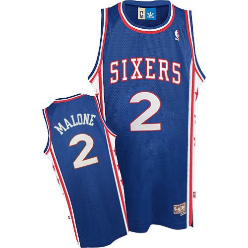 Philadelphia 76ers #2 Moses Malone Soul Swingman Jersey