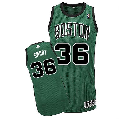 Revolution 30 Celtics #36 Marcus Smart Green(Black No.) Stitched NBA Jersey