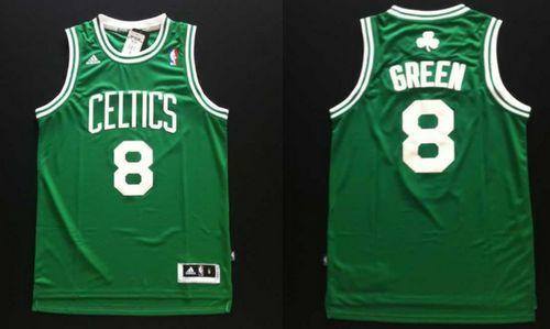 Revolution 30 Celtics #8 Jeff Green Green Stitched NBA Jersey