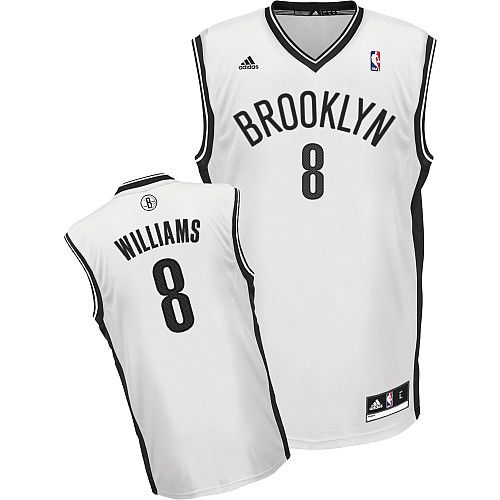 Nets #8 Deron Williams White Home Revolution 30 Stitched NBA Jersey